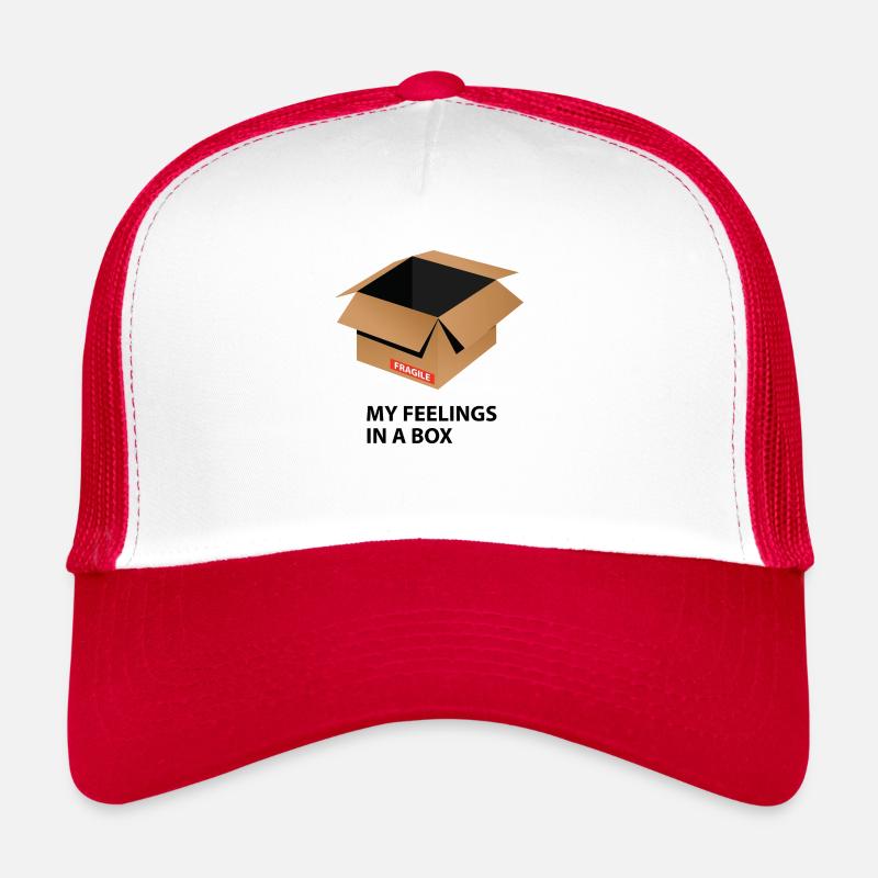 My feelings in a box quote gift Trucker Cap