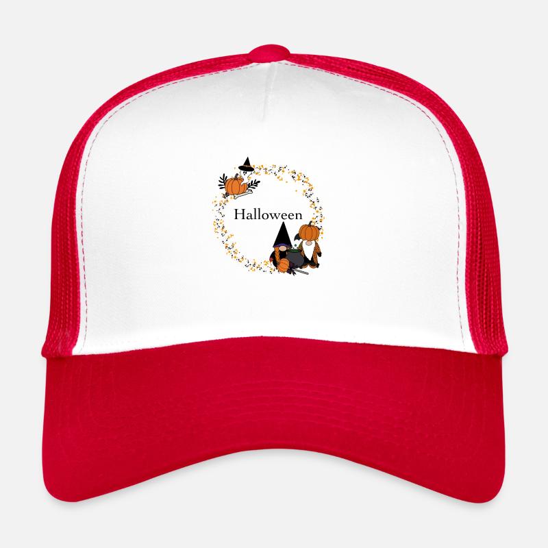 Halloween - Trucker Cap - Weiß/Rot