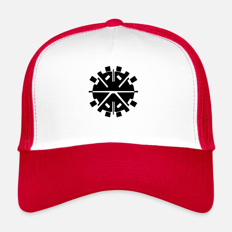 Horloge - Casquette trucker  - blanc/rouge