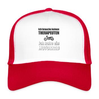Therapeut - Trucker Cap - Weiß/Rot - Vorne