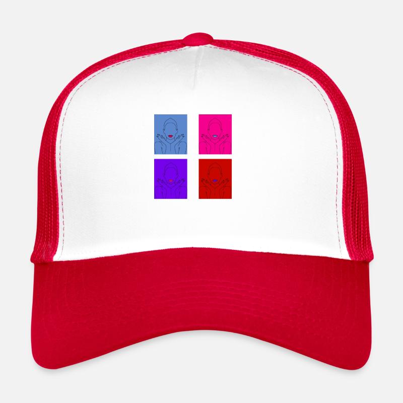 Women's retro line Trucker Cap