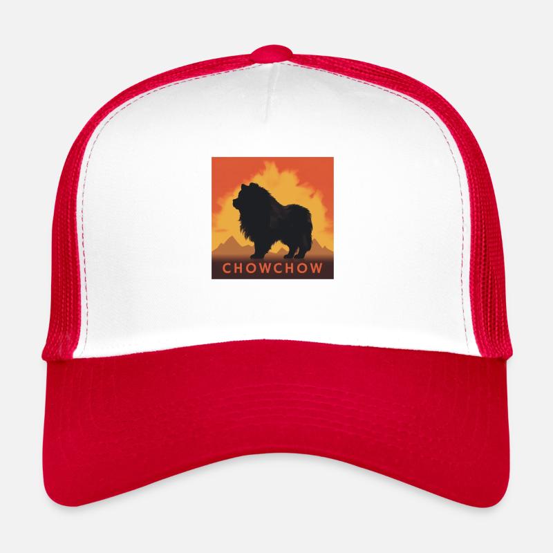 Chowchow - Trucker Cap - Weiß/Rot