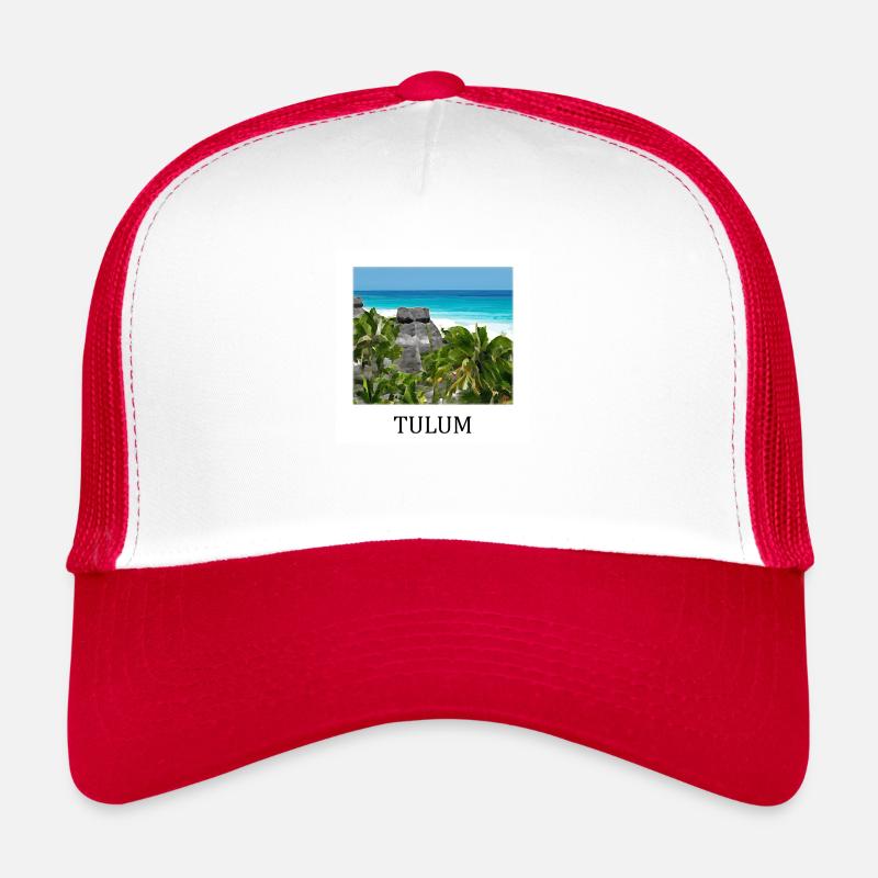 Tulum - Trucker Cap - white/red