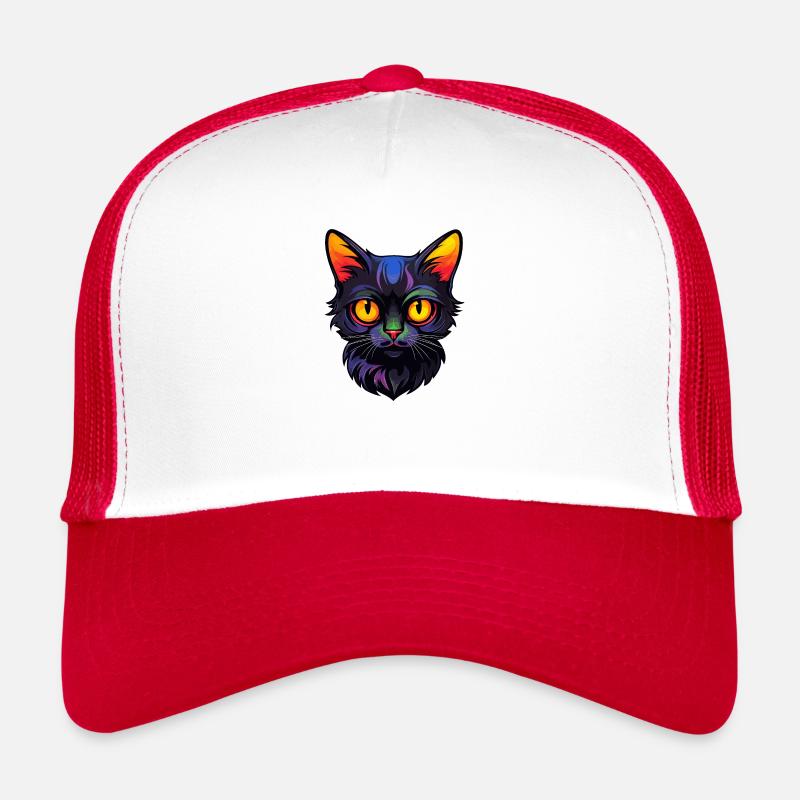 Dessin animé du petit chat noir Casquette trucker 