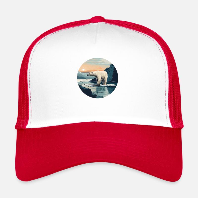 Eisbär - Trucker Cap - Weiß/Rot