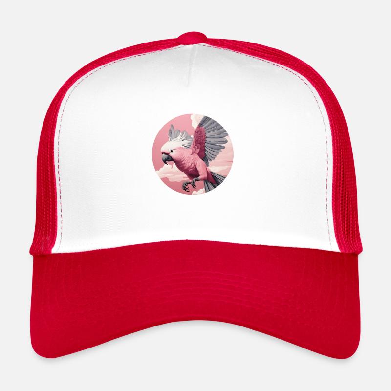 Flying Cockatoo - Trucker Cap - white/red
