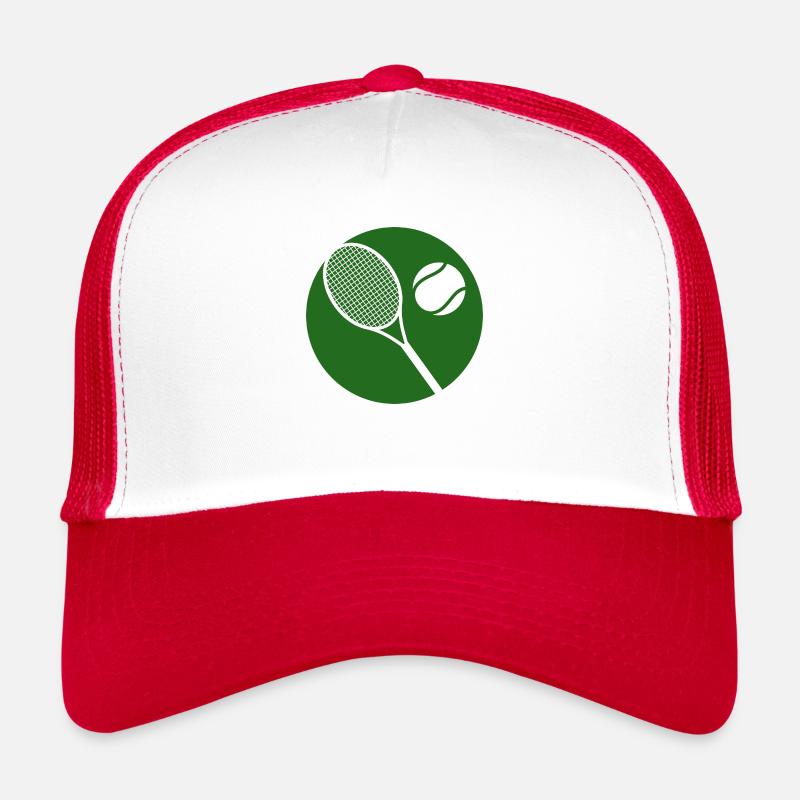 Tennisschläger - Trucker Cap - Weiß/Rot