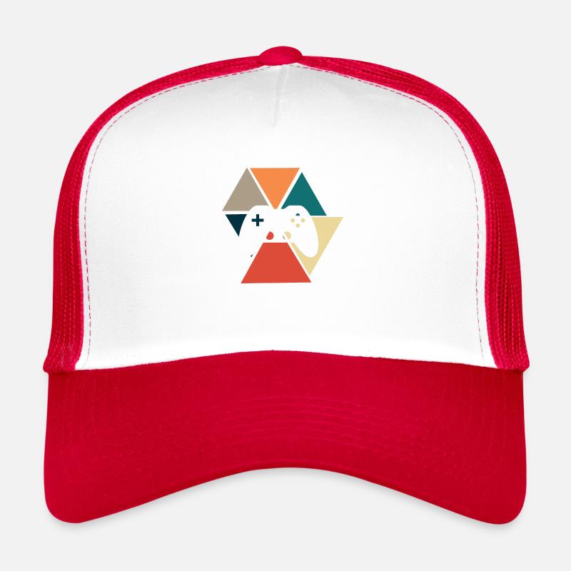 Vintage Retro Console Console Gift Idea - Trucker Cap - white/red