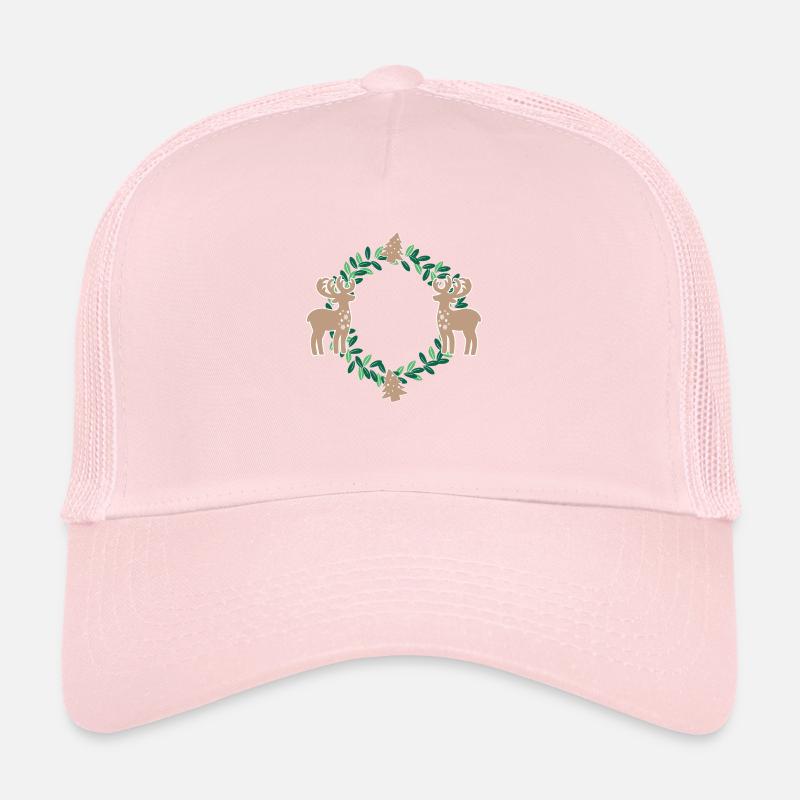 Snow Reindeer Trucker Cap