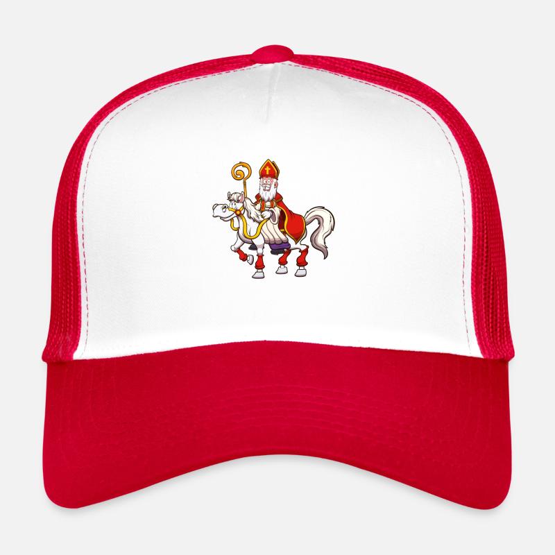 Saint Nicholas On Horse Trucker Cap