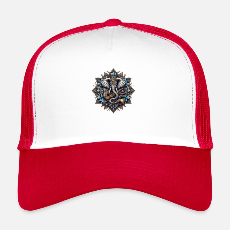 Mandala with elephant Trucker Cap