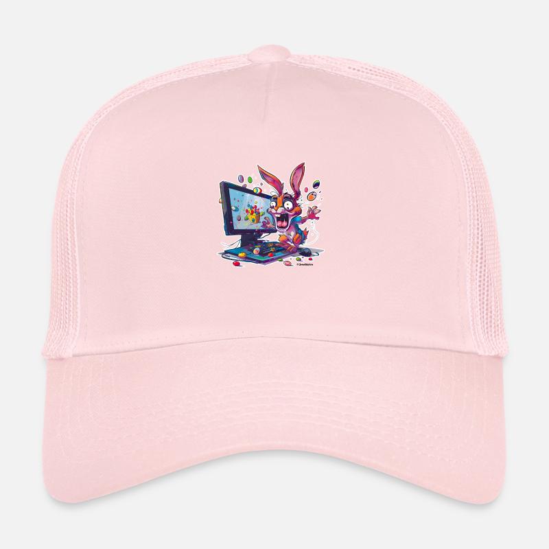 Lapin de Pâques fou Casquette trucker 