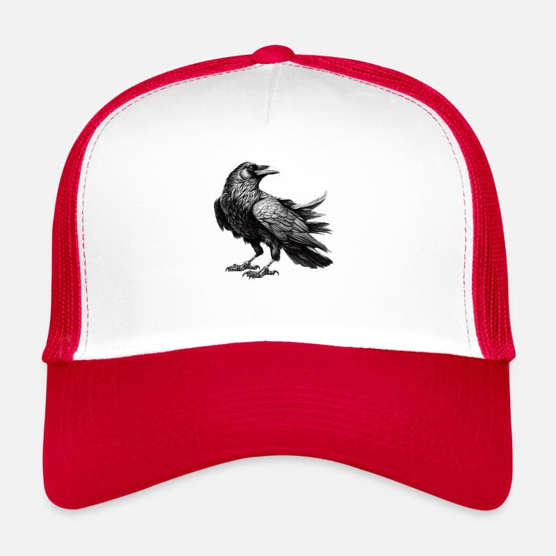 Rabe - Trucker Cap - Weiß/Rot
