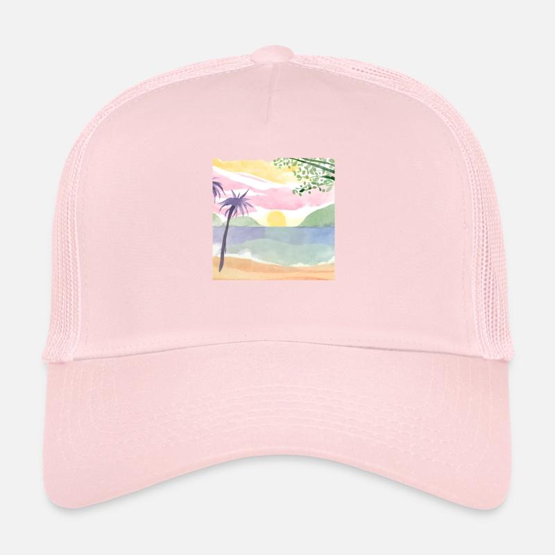 Sommer Aquarell Farben Kunst Trucker Cap