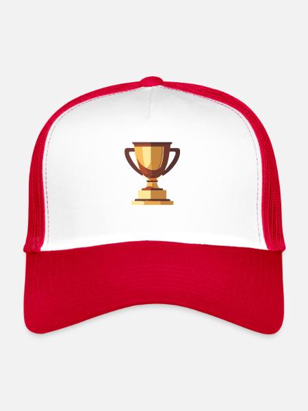 Winner Trophy Gold - Trucker Cap - white/red - Front