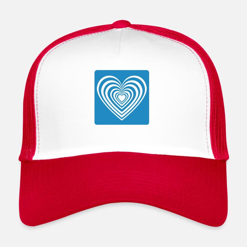 Blaues Herz Trucker Cap