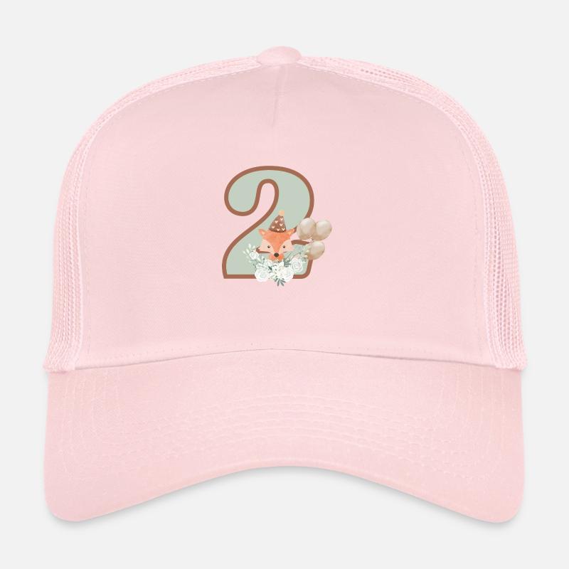 2e anniversaire renard fleurs Casquette trucker 