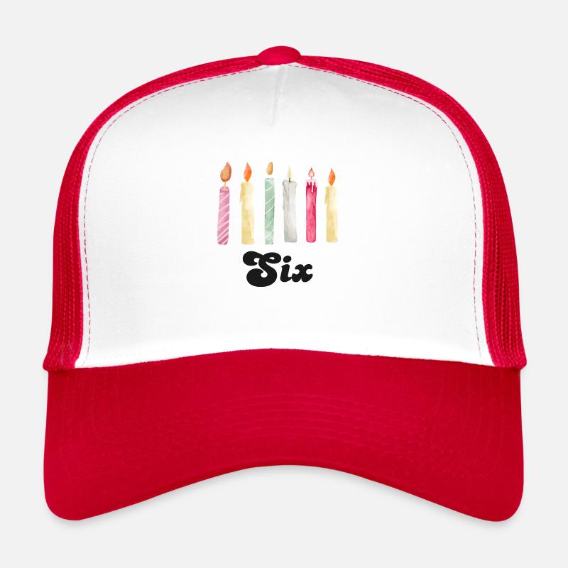 6e anniversaire bougie Casquette trucker 