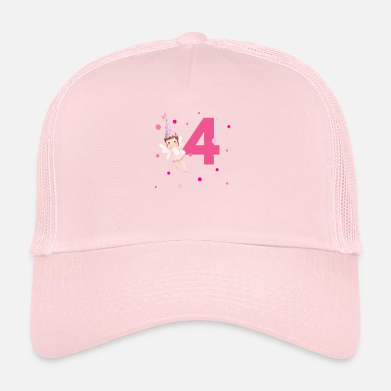 4e anniversaire fée rose Casquette trucker 