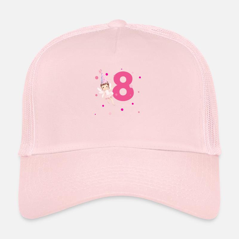 8e anniversaire fée rose Casquette trucker 
