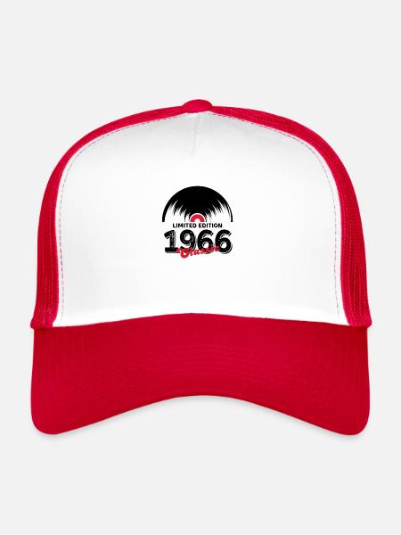 Limited edition 1966 Classic vinyle - Casquette trucker  - blanc/rouge - Devant