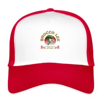Brocco Lee - Health Attack - Trucker Cap - Weiß/Rot - Vorne