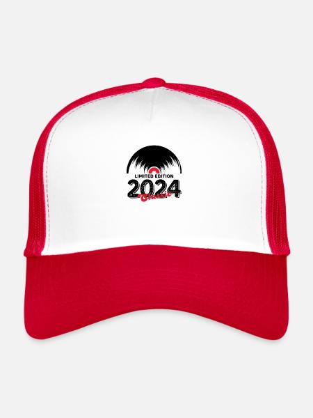 Limited edition 2024 Classic vinyle - Casquette trucker  - blanc/rouge - Devant