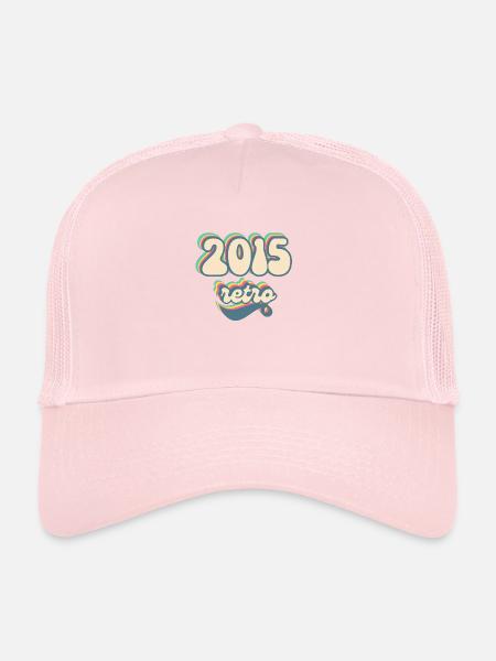 2015 Retro Geschenkidee - Trucker Cap - Hellrosa - Vorne