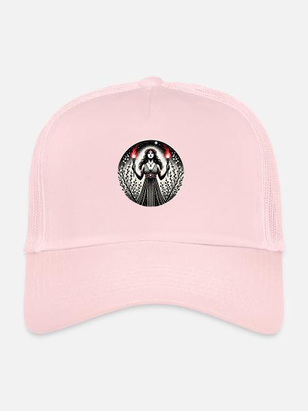 Déesse Hécate - Casquette trucker  - rose pâle - Devant