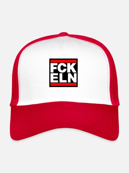 FCK ELN - Trucker Cap - white/red - Front