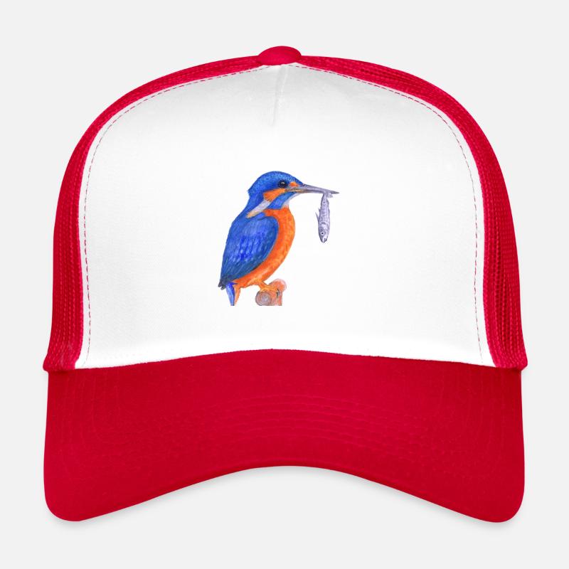 Martin-pêcheur avec poisson Casquette trucker 