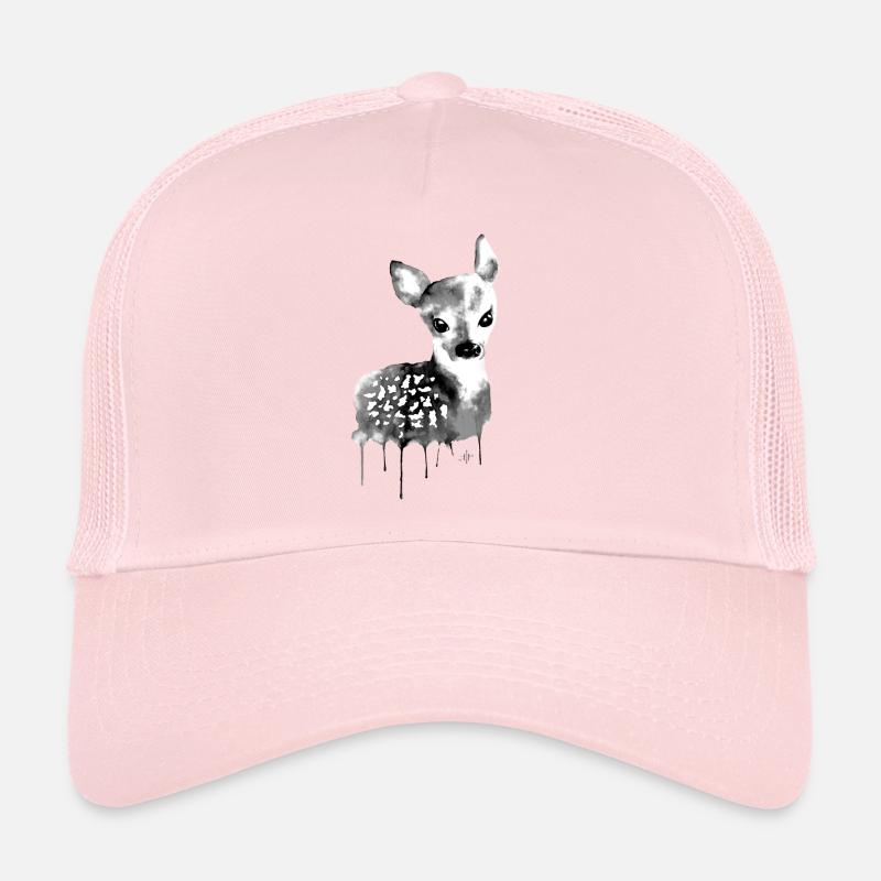 Cerf noir et blanc Casquette trucker 