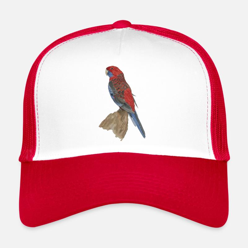 red blue parrot pennant parakeet Trucker Cap