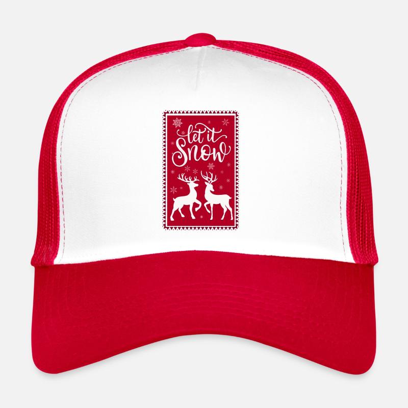 Let it Snow avec des cerfs et des cerfs Casquette trucker 