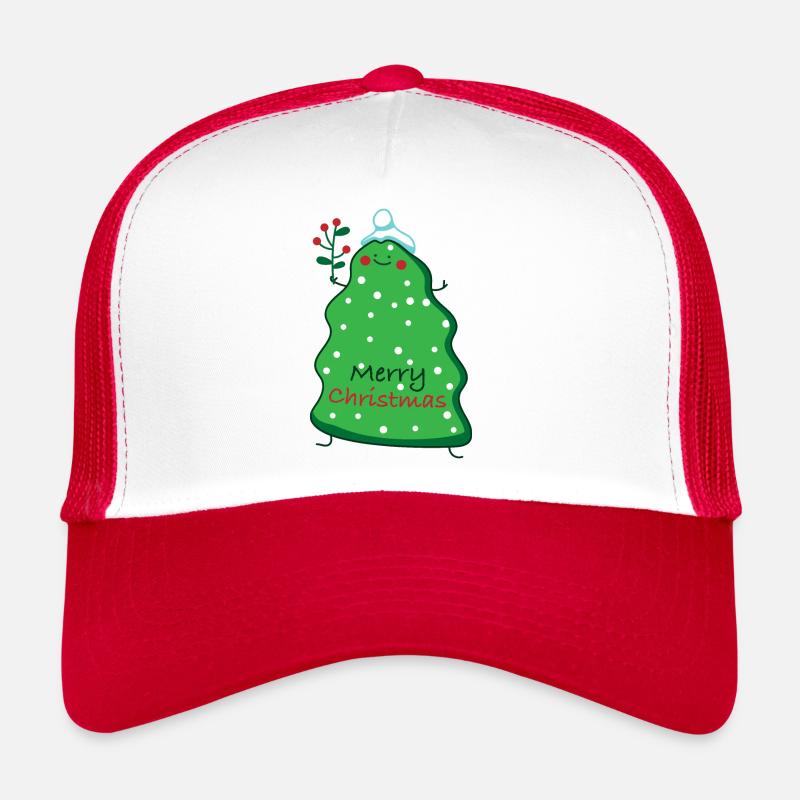 Christmas Tanne - Trucker Cap - Weiß/Rot