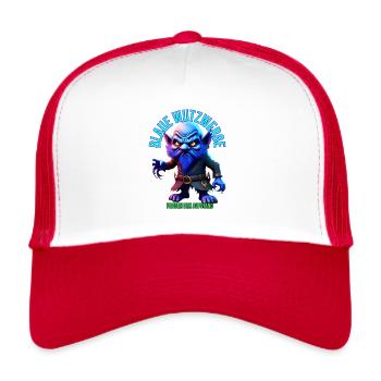 Blaue Wutzwerge - Trucker Cap - Weiß/Rot - Vorne