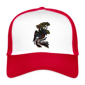 Hōō (鳳凰 Phönix, Phönix oder Phönix) | Yōkai-Serie - Trucker Cap - Weiß/Rot - Vorne