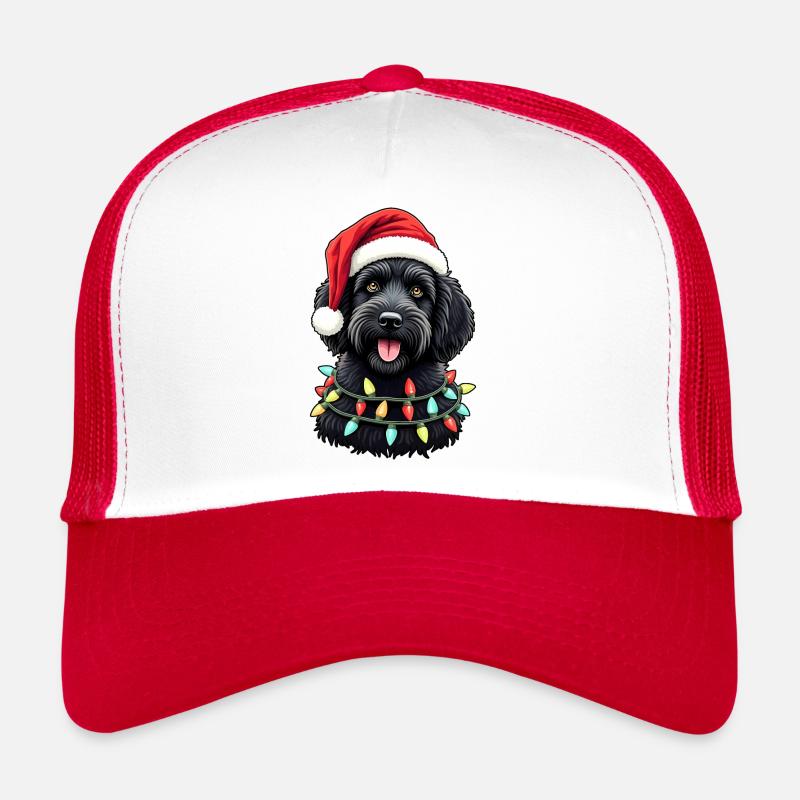 Labradoodle Weihnachts T-Shirt mit Hut Trucker Cap