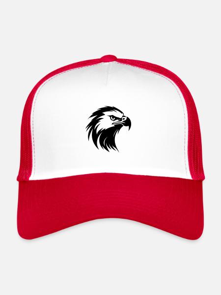 Aigle - Casquette trucker  - blanc/rouge - Devant