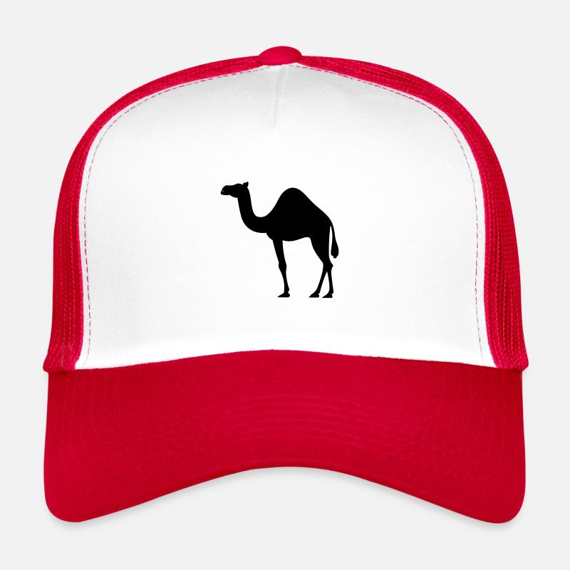 Kamel - Trucker Cap - Weiß/Rot