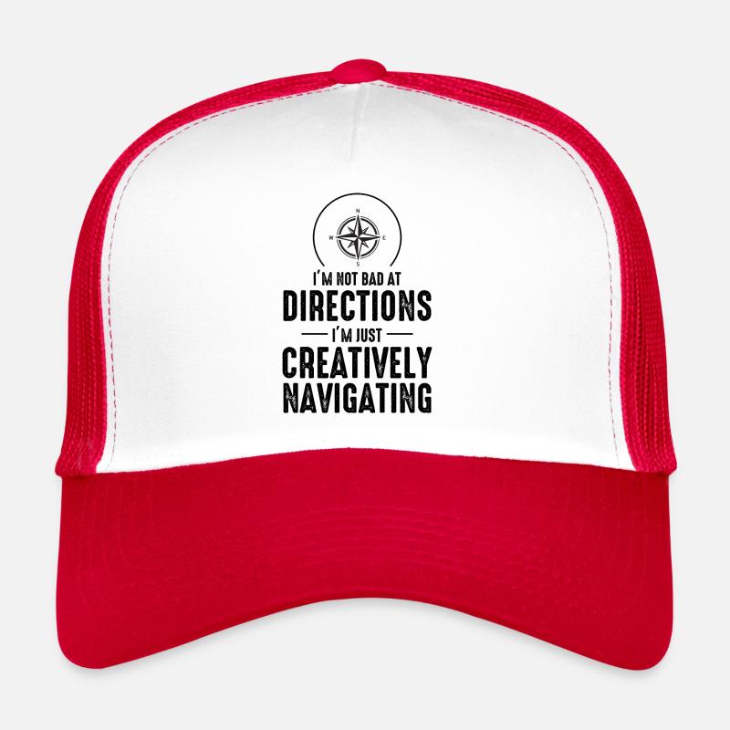 Creatively Navigating Directions GIS Humor Compass Trucker Cap