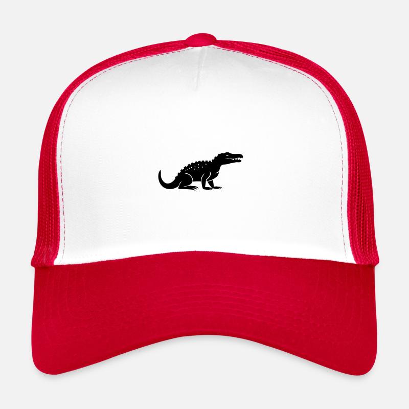 crocodile - Casquette trucker  - blanc/rouge