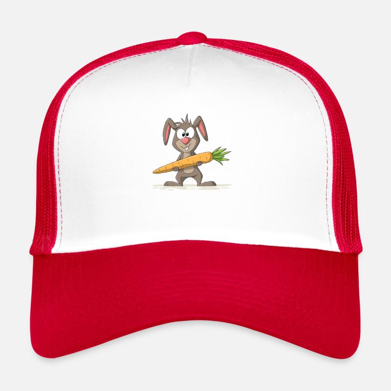 Lapin doux avec carotte Casquette trucker 