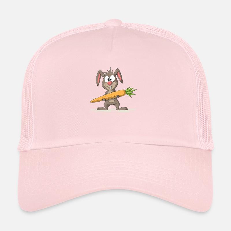 Lapin doux avec carotte Casquette trucker 