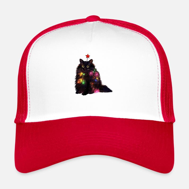 Weihnachtsbeleuchtung Katzen-T-Shirt Trucker Cap