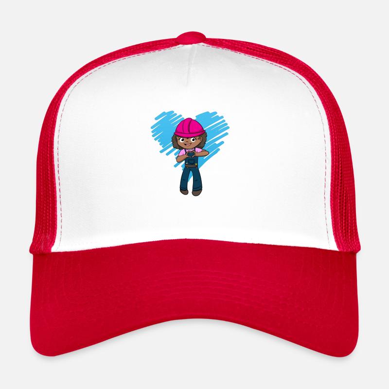 Excavator Construction Site Construction Worker Girl I Gift Trucker Cap