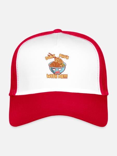Vietnam Viet Pho Noodles Vietnamese I Gift - Trucker Cap - white/red - Front