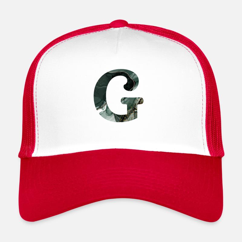 Letter g marbled green Trucker Cap