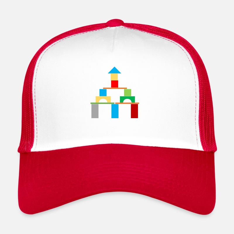 Bauklötze Haus Schloss - Trucker Cap - Weiß/Rot