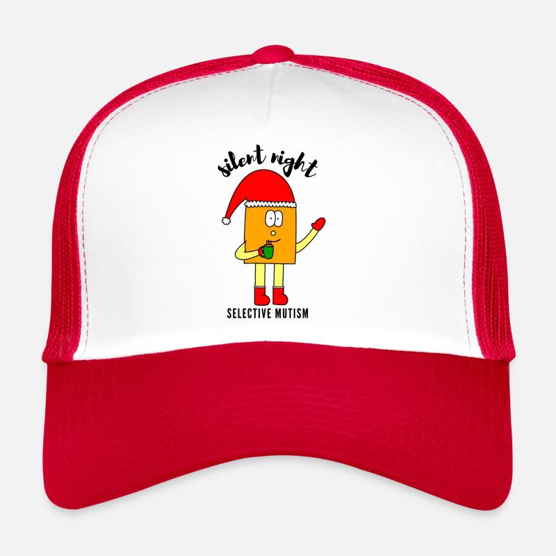 a silent night - selective mutism - Christmas - Trucker Cap - white/red